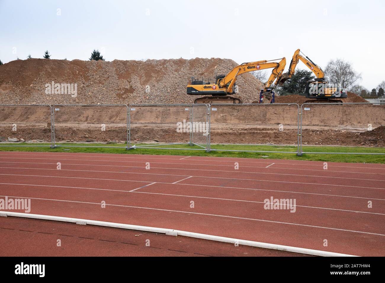 Das Birmingham Alexander Stadium am Tag der Genehmigung wurde erteilt, das Stadion für die Commonwealth Games 2022 umzubauen. Stockfoto