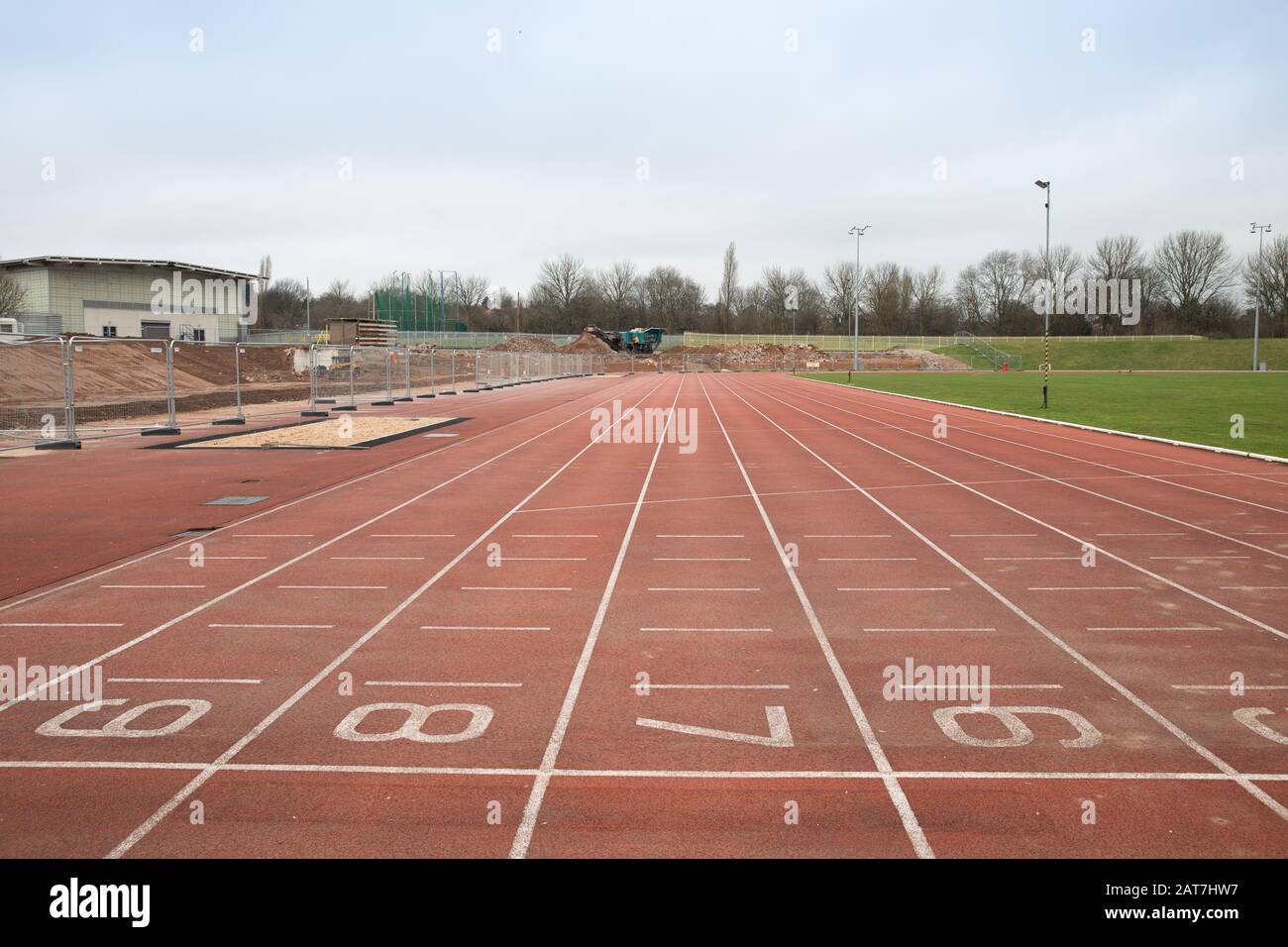 Das Birmingham Alexander Stadium am Tag der Genehmigung wurde erteilt, das Stadion für die Commonwealth Games 2022 umzubauen. Stockfoto