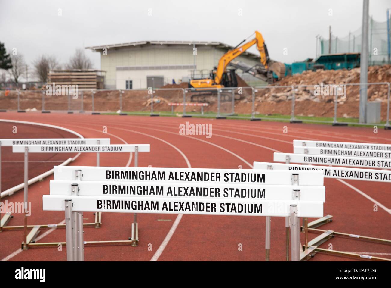 Das Birmingham Alexander Stadium am Tag der Genehmigung wurde erteilt, das Stadion für die Commonwealth Games 2022 umzubauen. Stockfoto