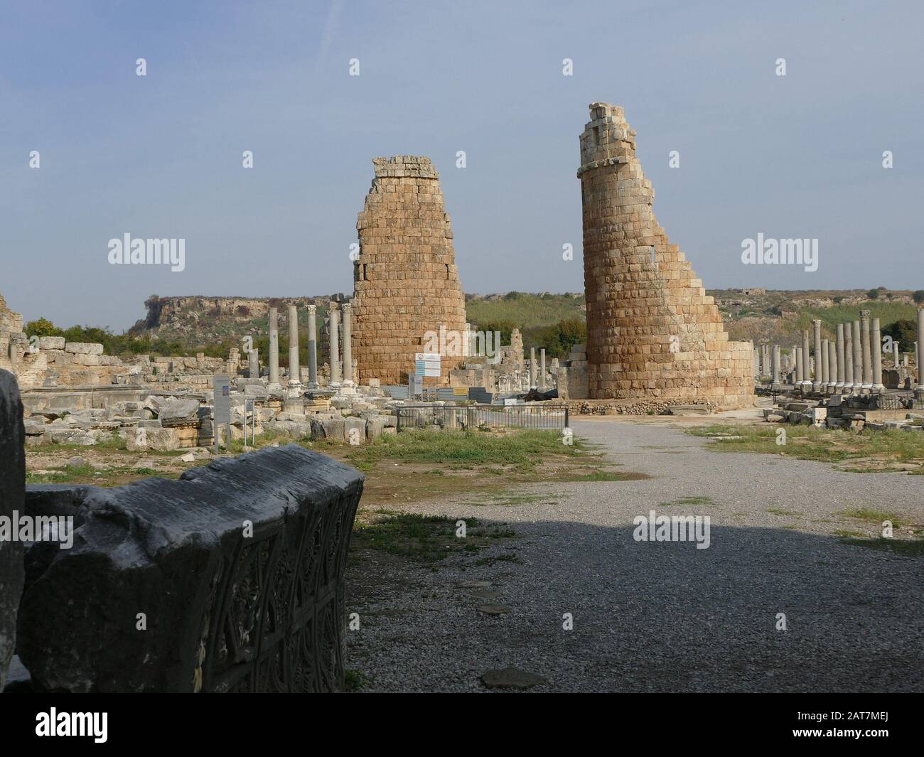 Hellenistisches Tor, Perge, Türkei Stockfoto