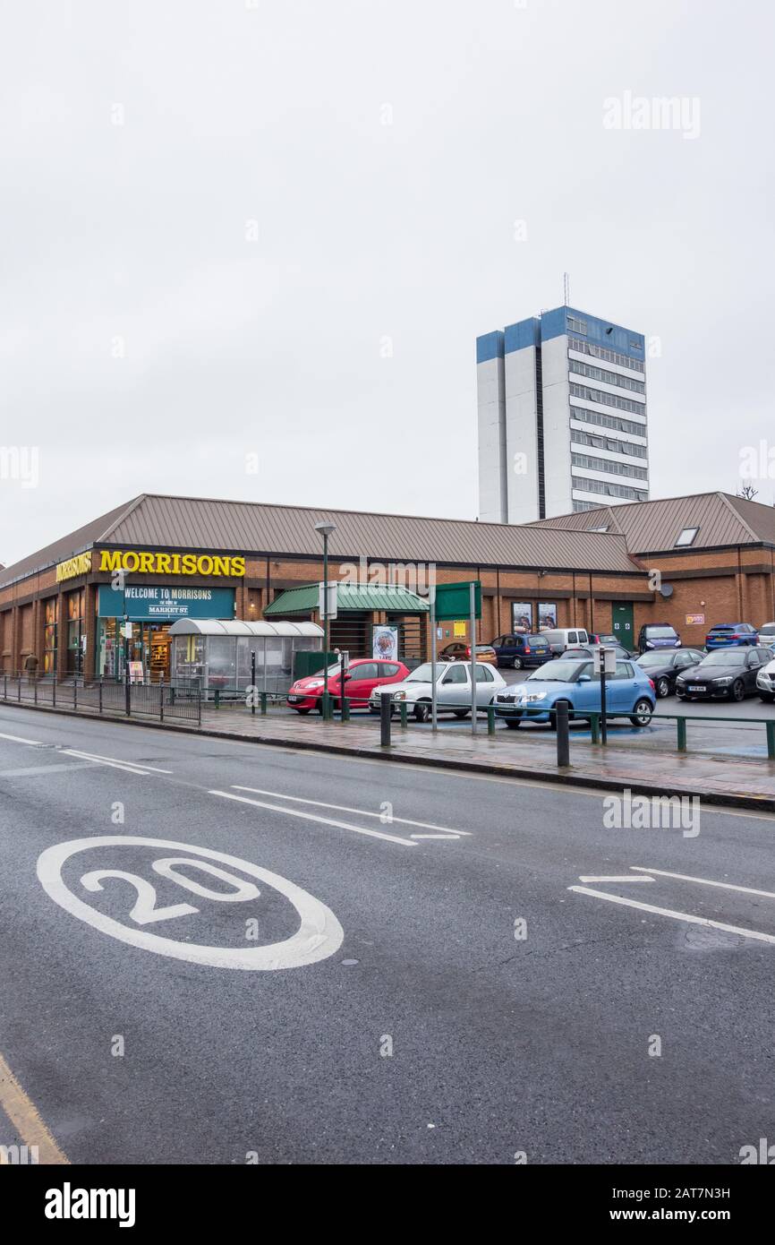 Morrisons Supermarkt, High St, Brentford, London, Middlesex, TW8, Großbritannien Stockfoto