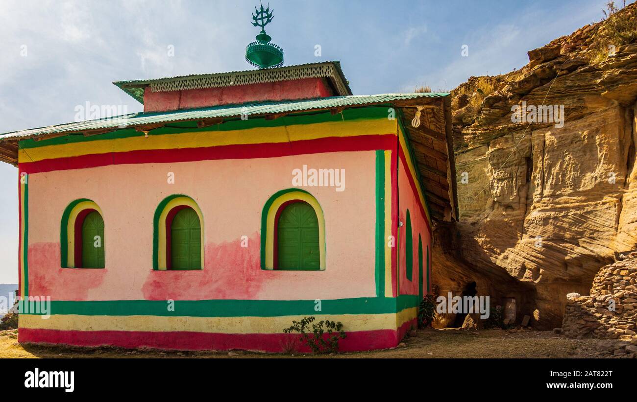 Die Abuna Aregawi Gedächtniskirche in Debre Damo, Äthiopien Stockfoto