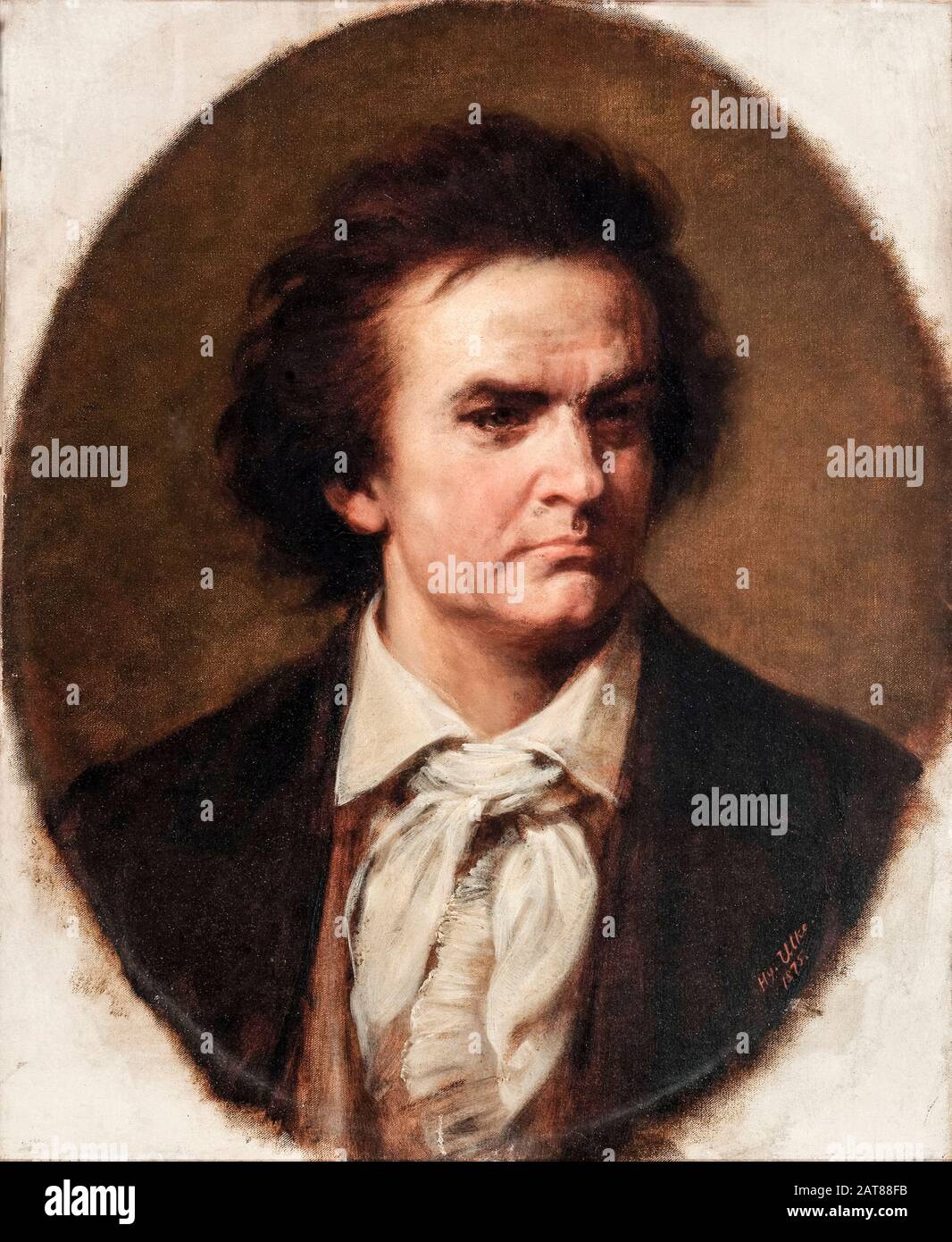Porträtgemälde von Ludwig van Beethoven (1770-187) von Henry Ulke, 1875 Stockfoto