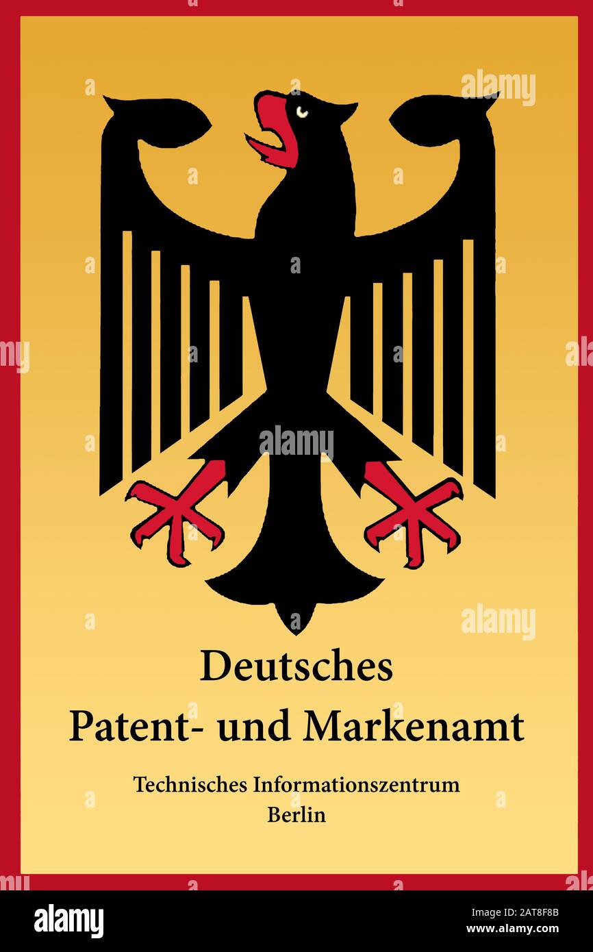Unterzeichnen Sie das Deutsche Patent- und Markenamt, Deutschland Stockfoto