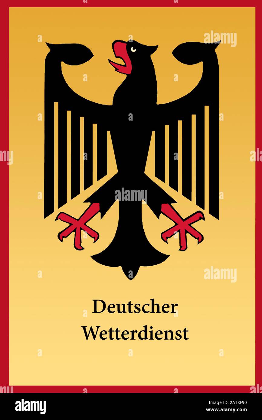 Schild Deutscher Meteorologischer Dienst, Deutschland Stockfoto