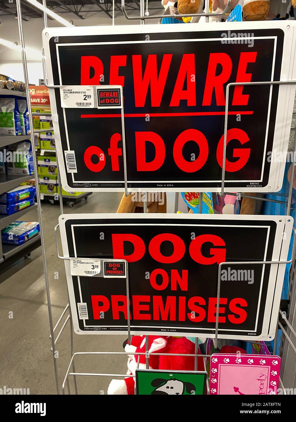 Warnschild 'Beware Of The Dogs' – Aluminium-Verbund, Schwarz-weiß, 14,5 X 9,5 Cm, Wetterfest, Mit Bohrungen