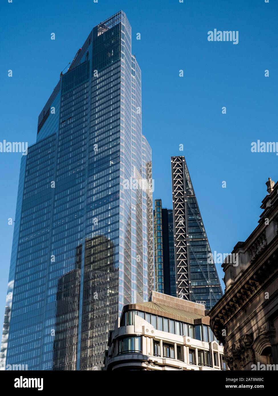 22 Bishopsgate Hoch über der City of London, England, Großbritannien, GB. Stockfoto