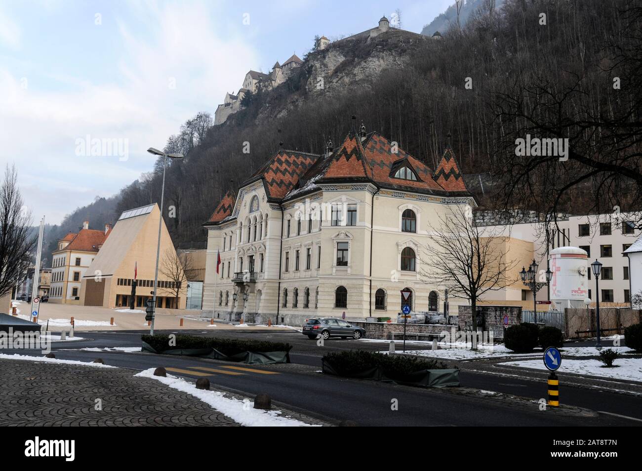 Das Amt des Ministerpräsidenten in Vaduz, Liectenstein Stockfoto