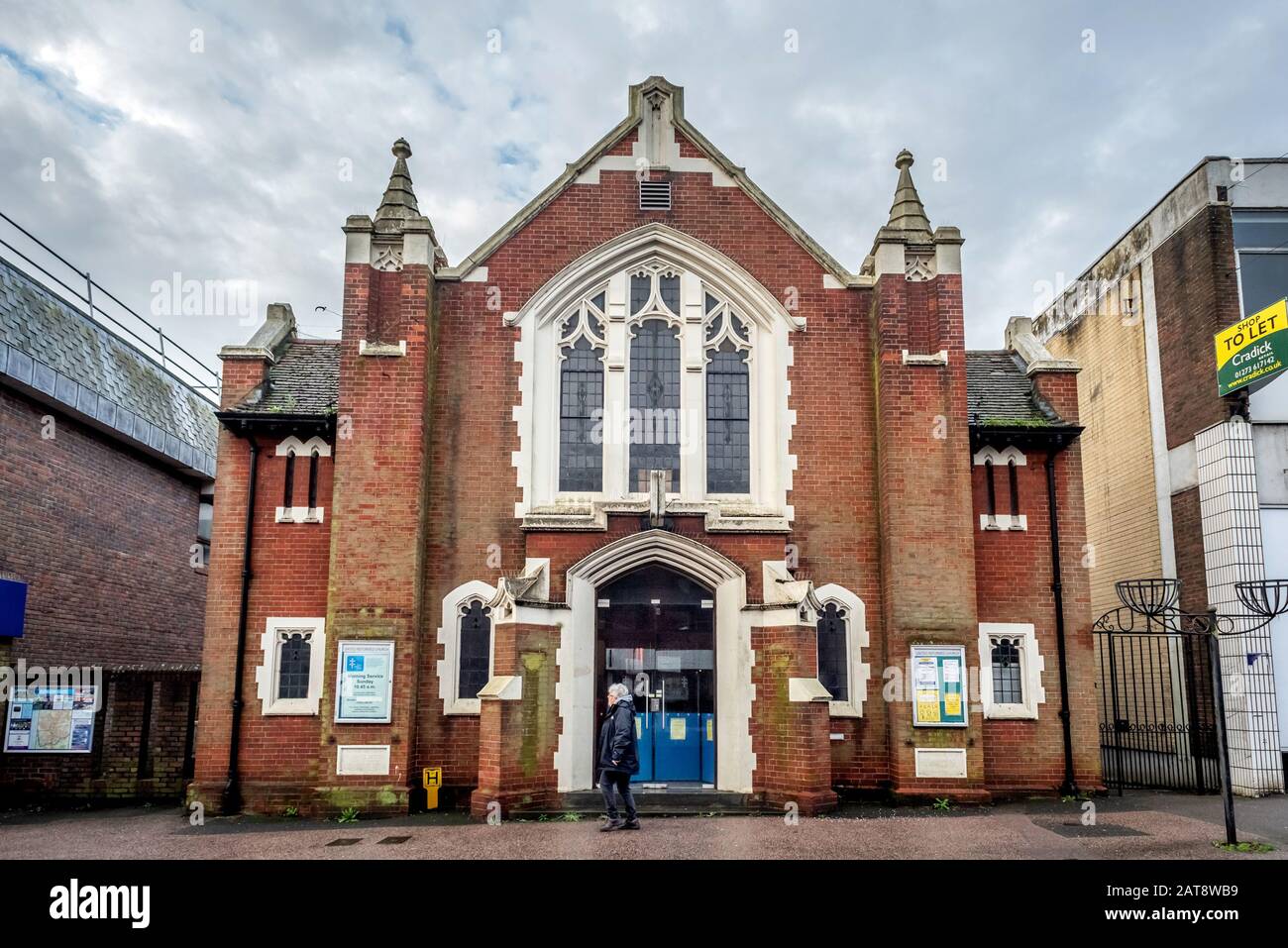 Die United Reformed Church an der South Road, Haywards Heath. Stockfoto