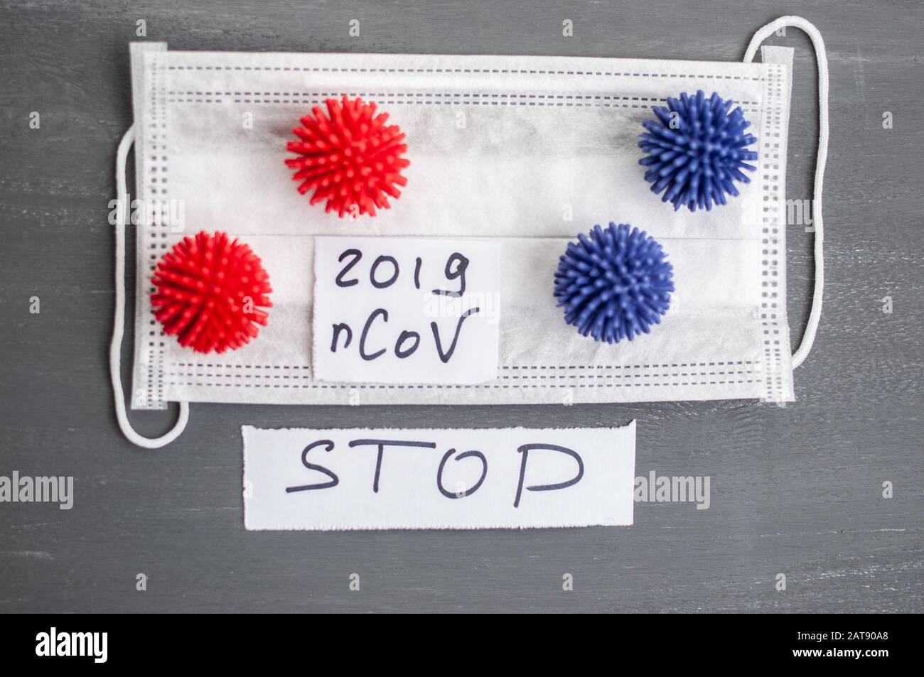 Novel Wuhan coronavirus 2019-nCoV Konzept. Stockfoto