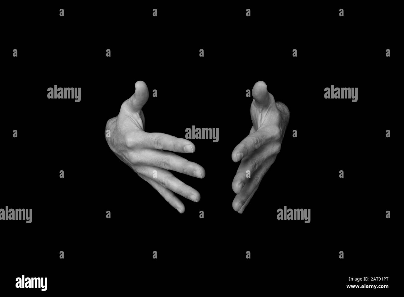 Zeichensprache Schwarzweiß-Stockfotos und -bilder - Alamy