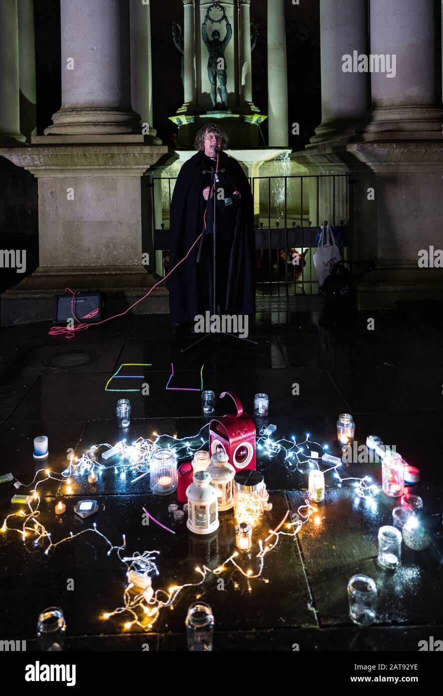 Candlelight-Peace in Europe Vigil, 31. Januar 2020 Stockfoto