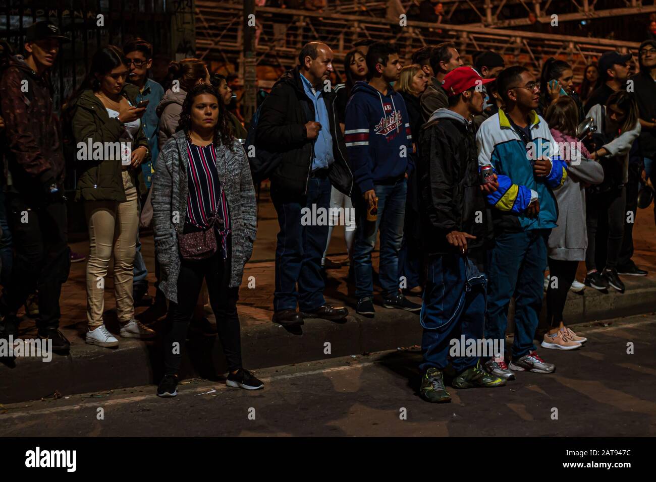 Nationaler Streik In Kolumbien Gegen Ivan Duque, Bogota Kolumbien, Nov Dez, 2019 Stockfoto