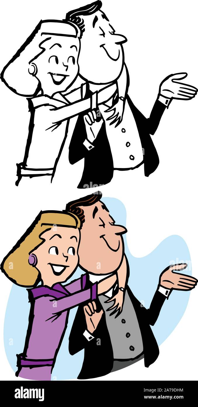 Ein Paar verliebte Cartoon-Figur mit Wortausdruckgrafik: Stock-Vektorgrafik  (Lizenzfrei) 2168513157