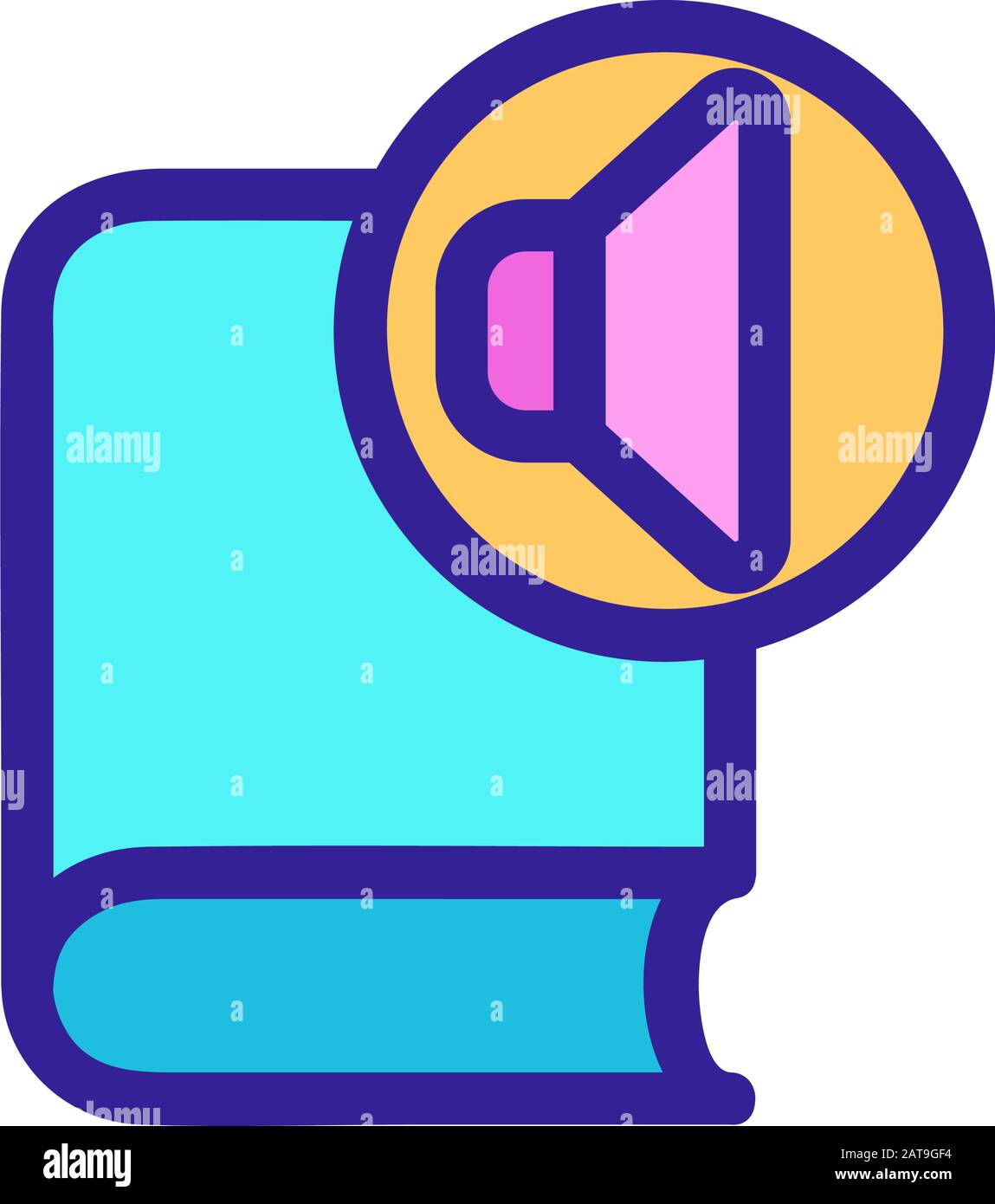 Hörbuch Symbol Vektor. Isolierte Kontur symbol Abbildung Stock Vektor