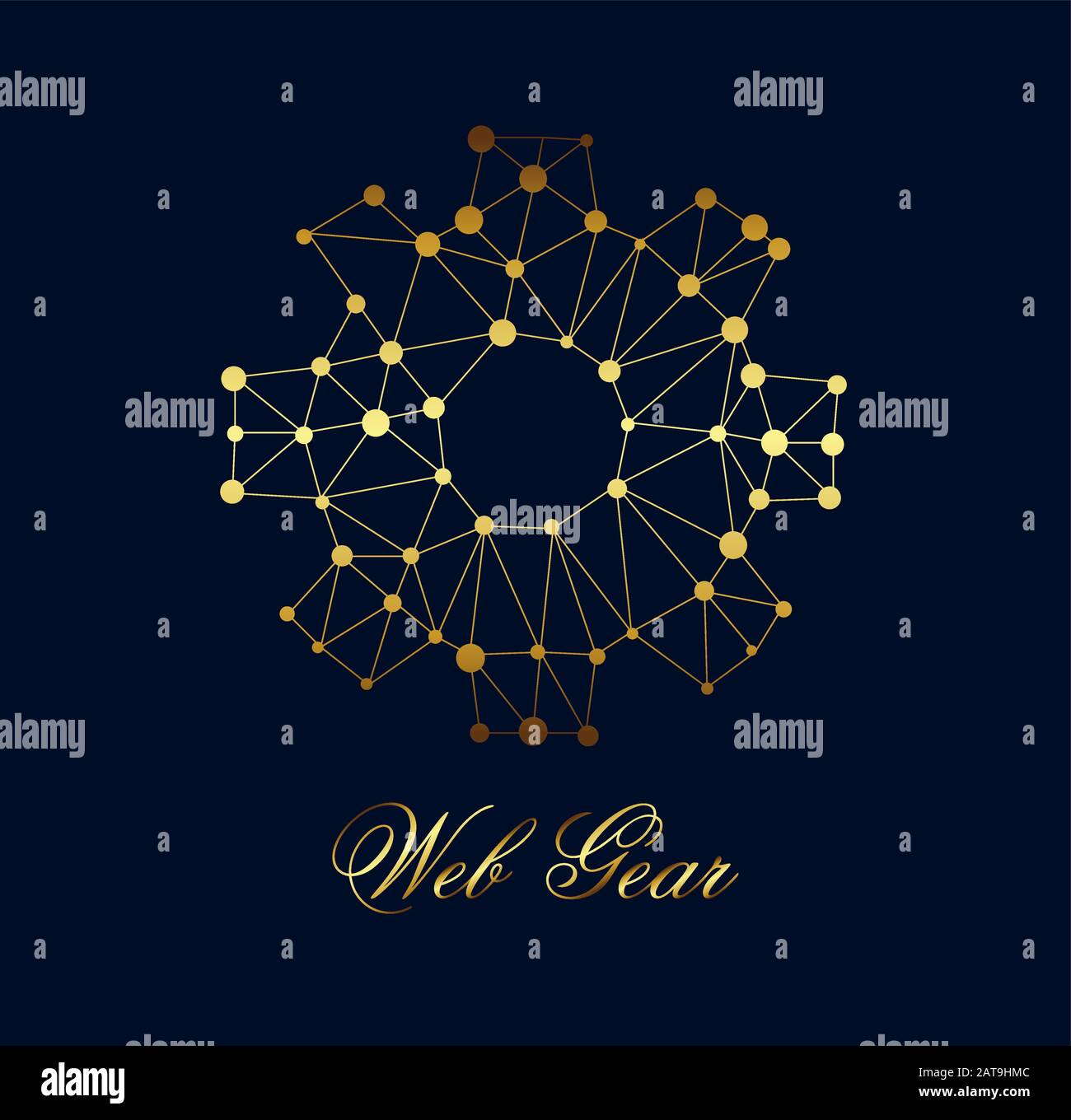 Vector Web Settings Zahnradmechanismus-Symbol Stock Vektor