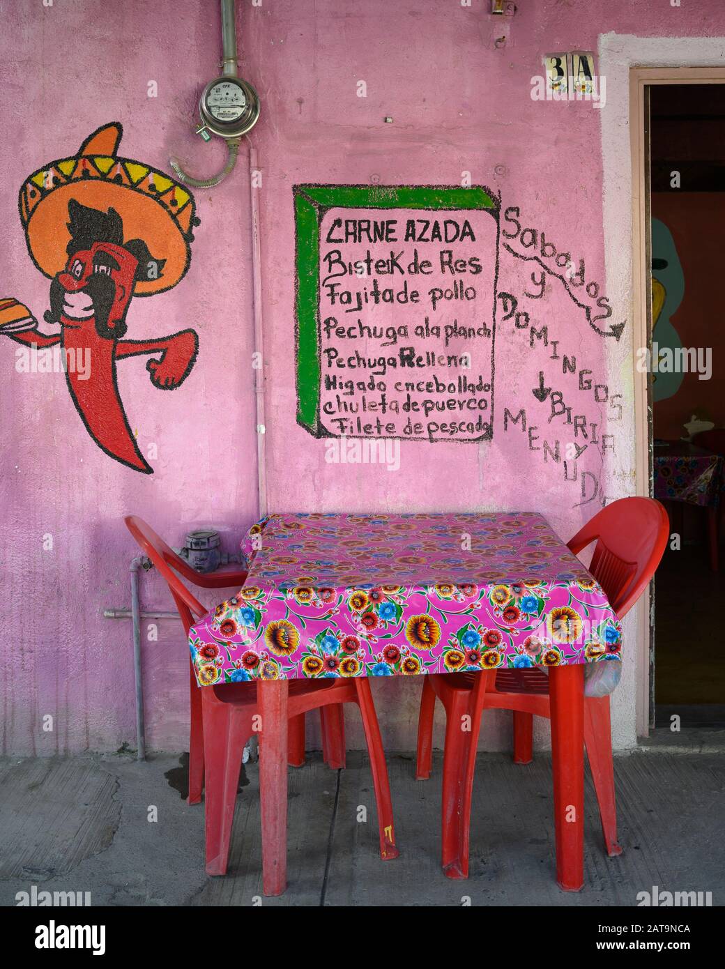 Restaurant in Bucerias, Riviera Nayarit, Mexiko. Stockfoto