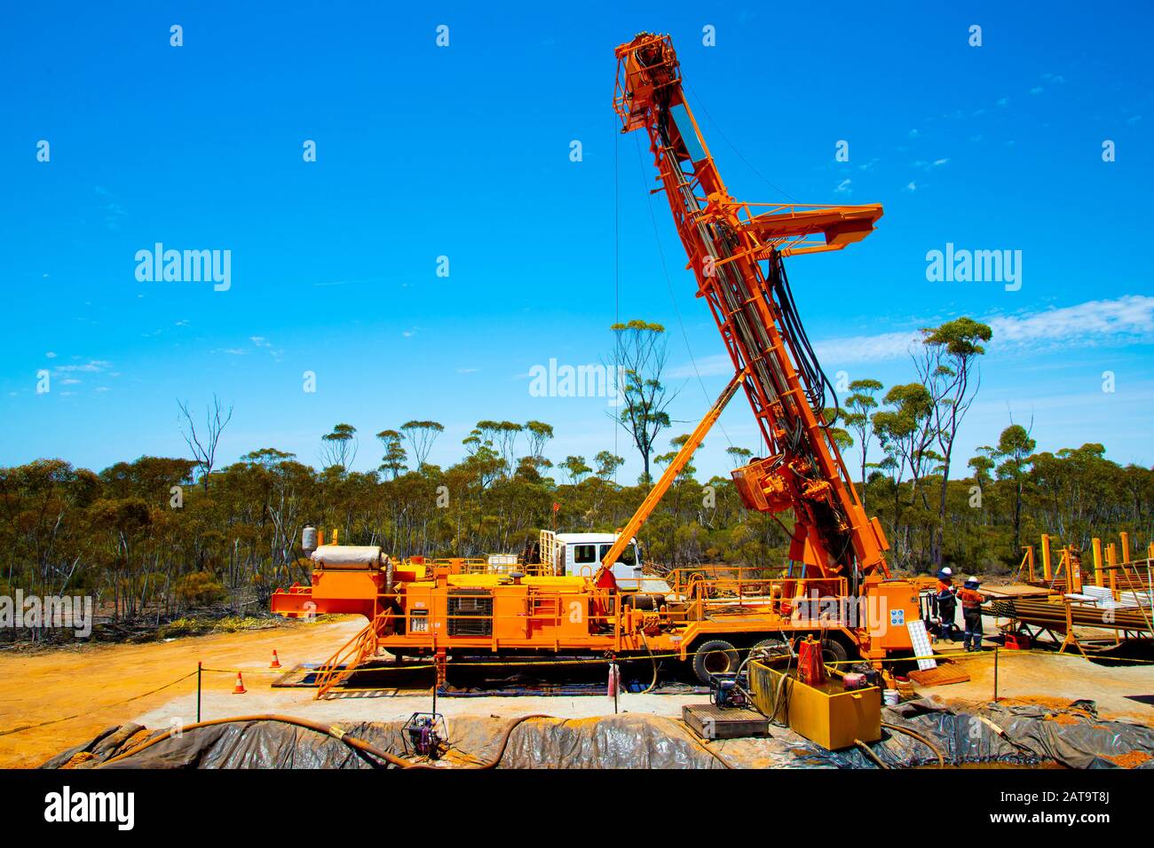 Kernbohrung für Exploration Stockfoto