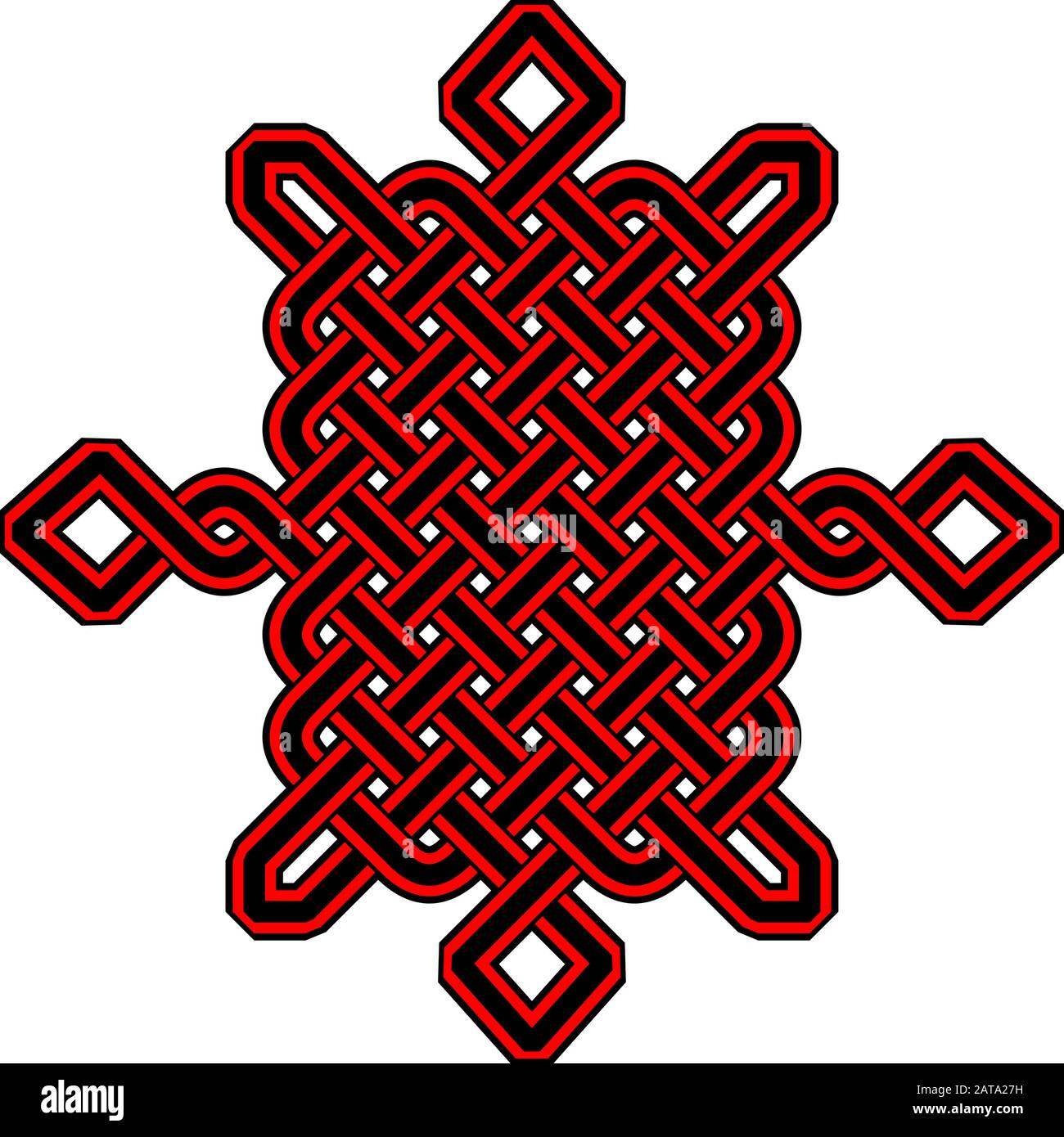 Keltisches Muster - Vektor Altes Heidisches Skandinavisches Heilig-Knotwork-Symbol Stock Vektor