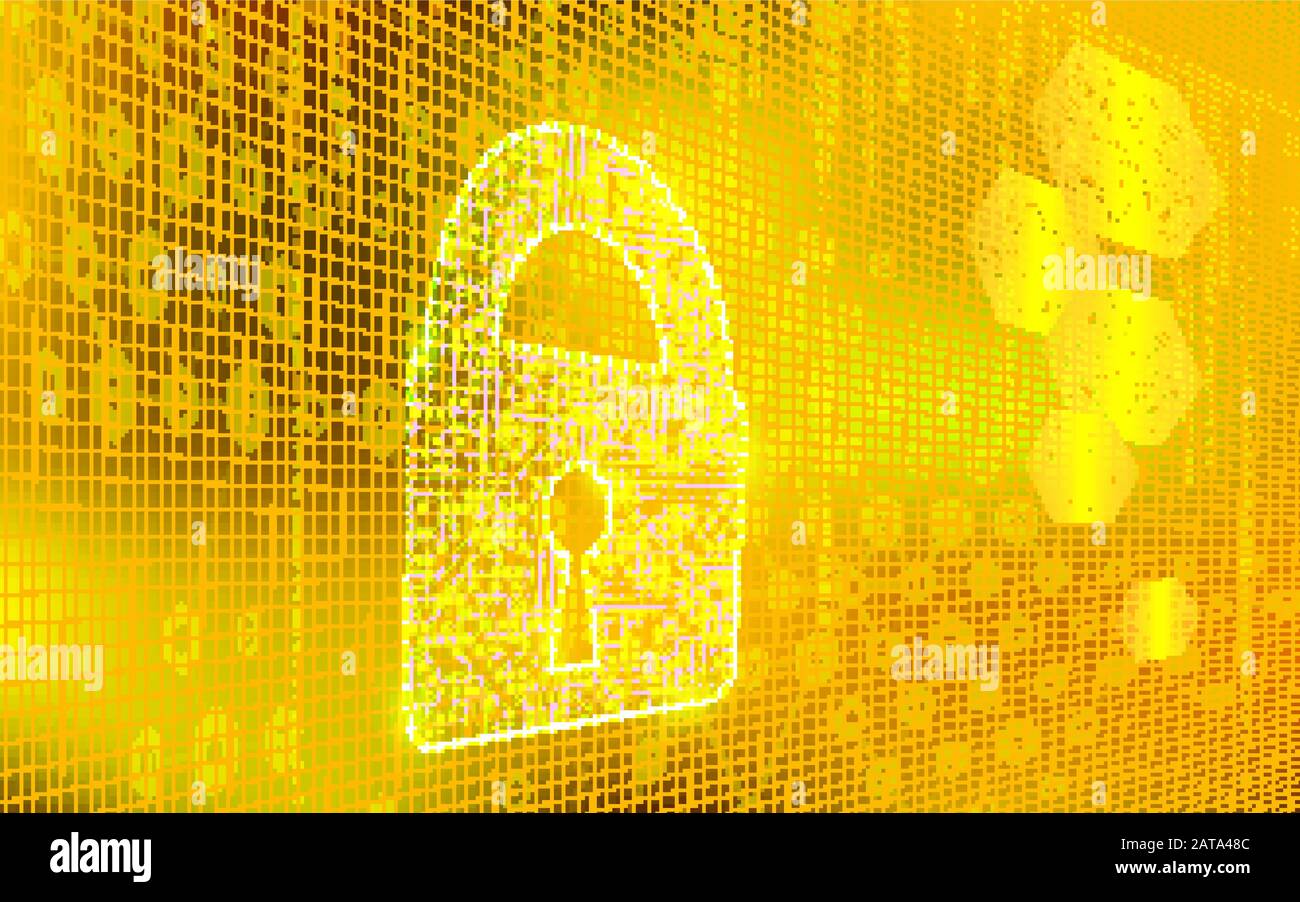 Vector Digital Data Web Security Hintergrund Stock Vektor