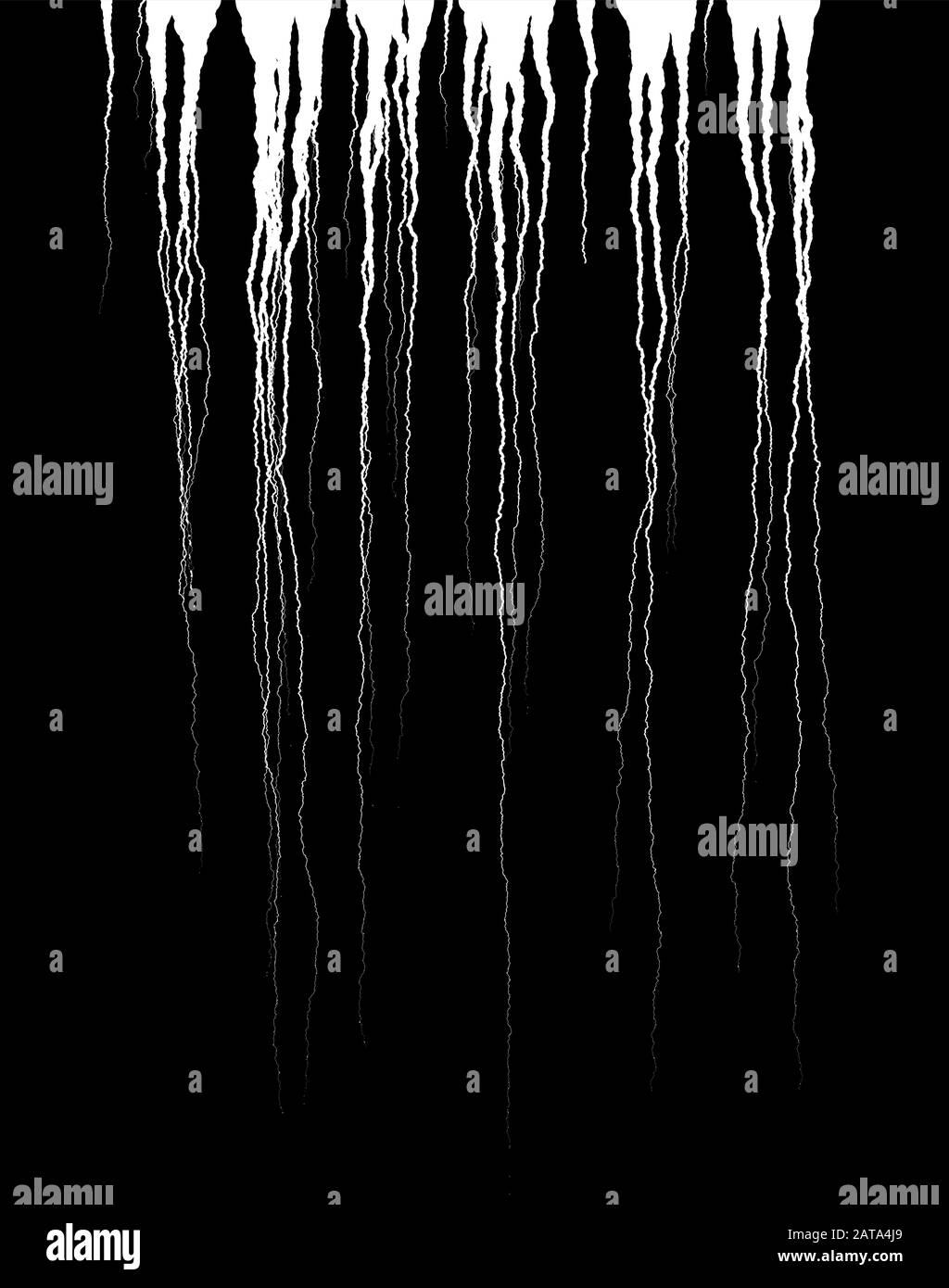 Weiße Farbe Tropfende Streifen - Vektor Grunge Illustration Stock Vektor