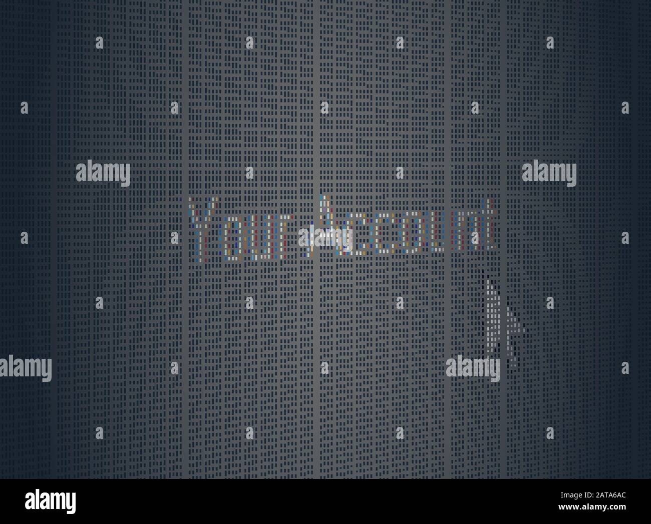 Closeup Arrow Cursor-Zeigeposition Site-Menü Item Your Account Words on Computer LCD Screen Pixel Background - Vector Macro Image Digital Concept Stock Vektor