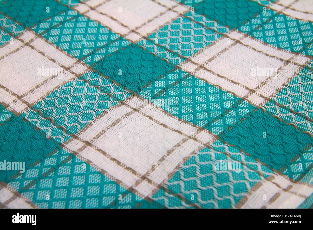 Badetuch aus indischem Baumwollmaterial Stockfoto