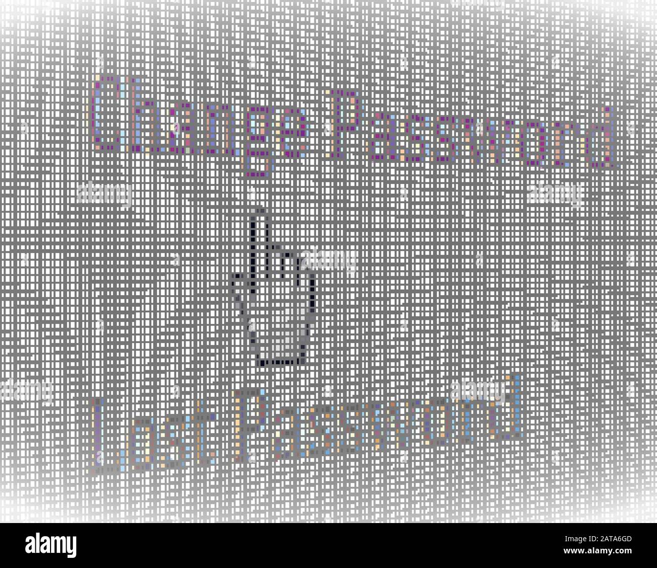 Nah-Cursor Zeigt auf Website-Menü Eintrag Passwort Ändern auf Dem Lcd-Bildschirm Pixel Background - Vector Macro Image Digital Concept Stock Vektor