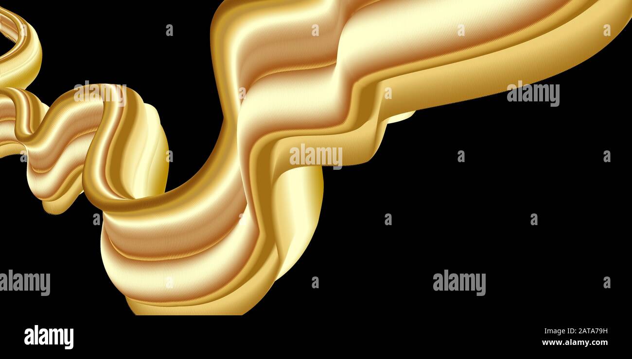 Vector Gold Pinselstrich - Hintergrund Mit Goldenem Gel Paint Smear Design Stock Vektor