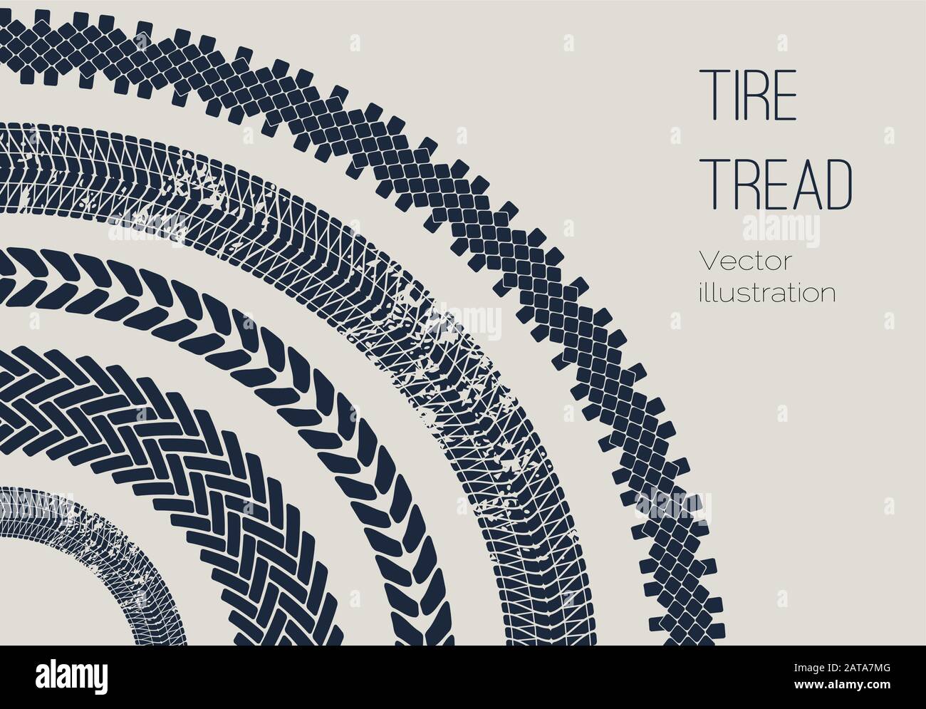 Vector Motor Tire Treads Background - Simple Transport Template for Design Project Stock Vektor