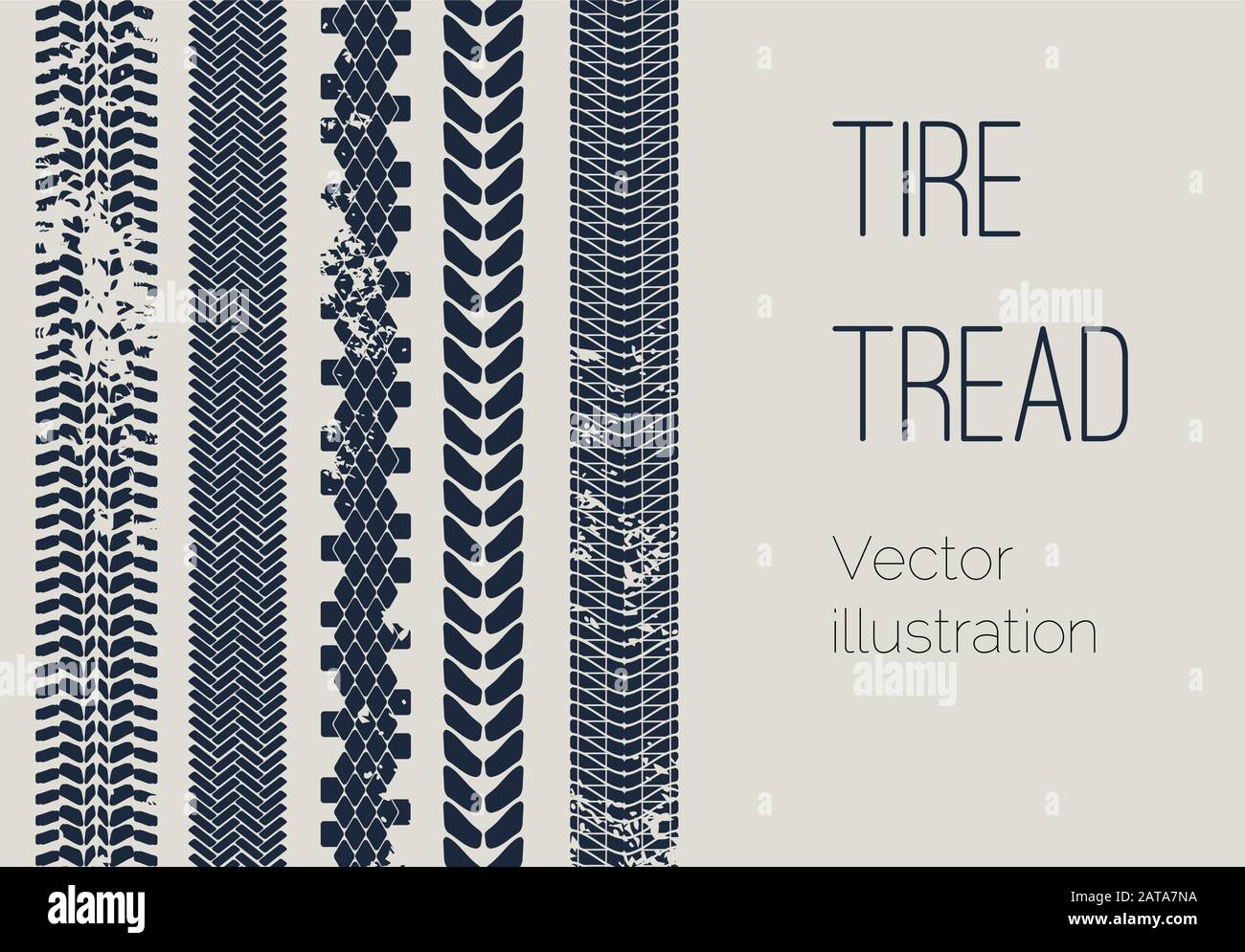 Vector Motor Tire Treads Background - Simple Transport Template for Design Project Stock Vektor
