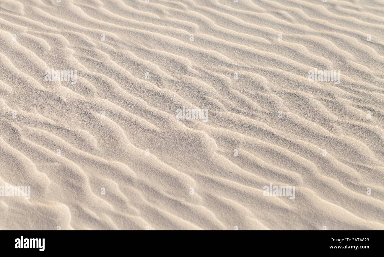 Sandwelligkeit, natürliches Foto mit selektivem Fokus. Abstrakter Hintergrund, Fotostruktur Stockfoto