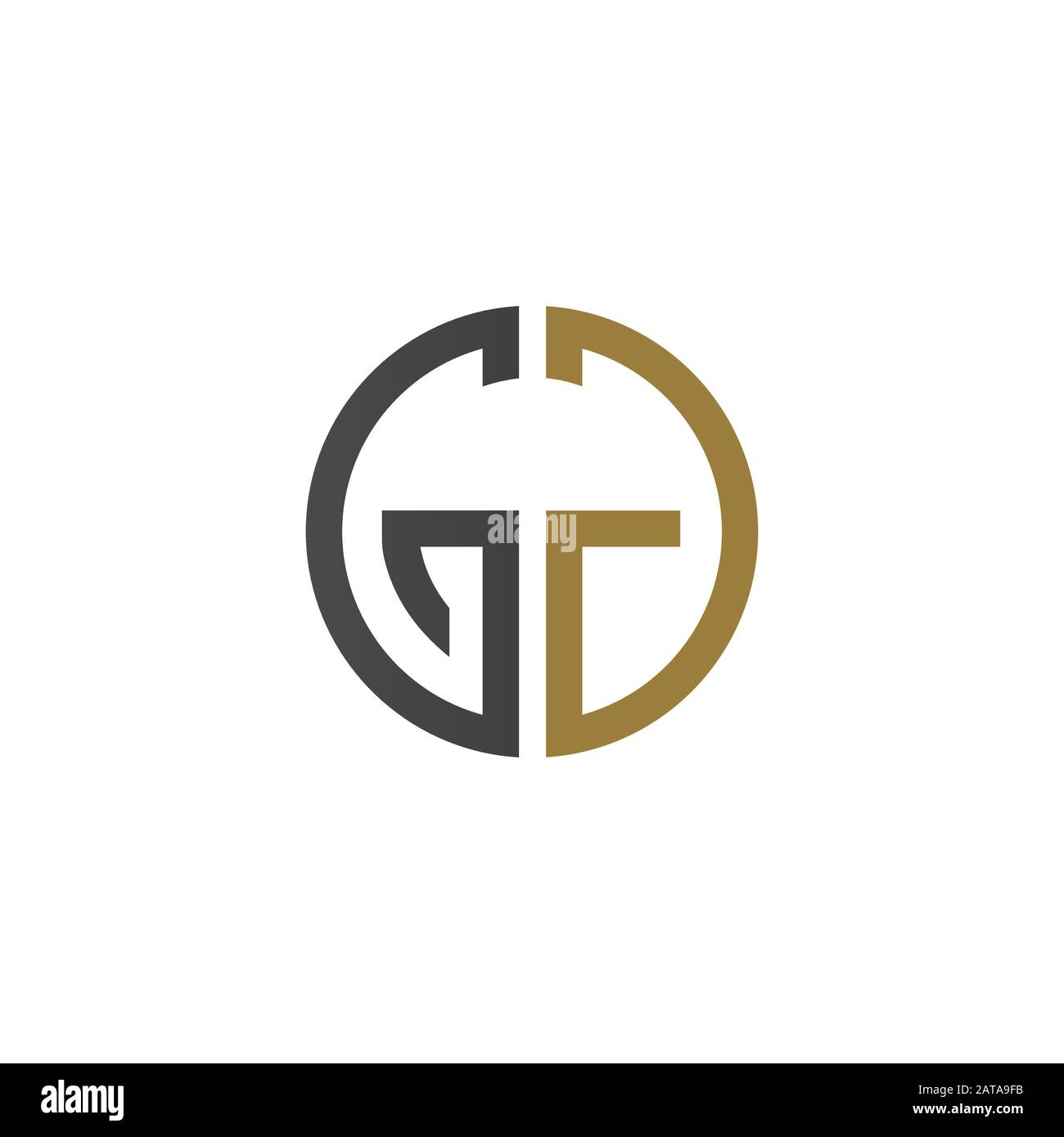 Vorlage für das Design des Anfangsbuchstabens gd oder dg-Logo-Vektors Stock Vektor