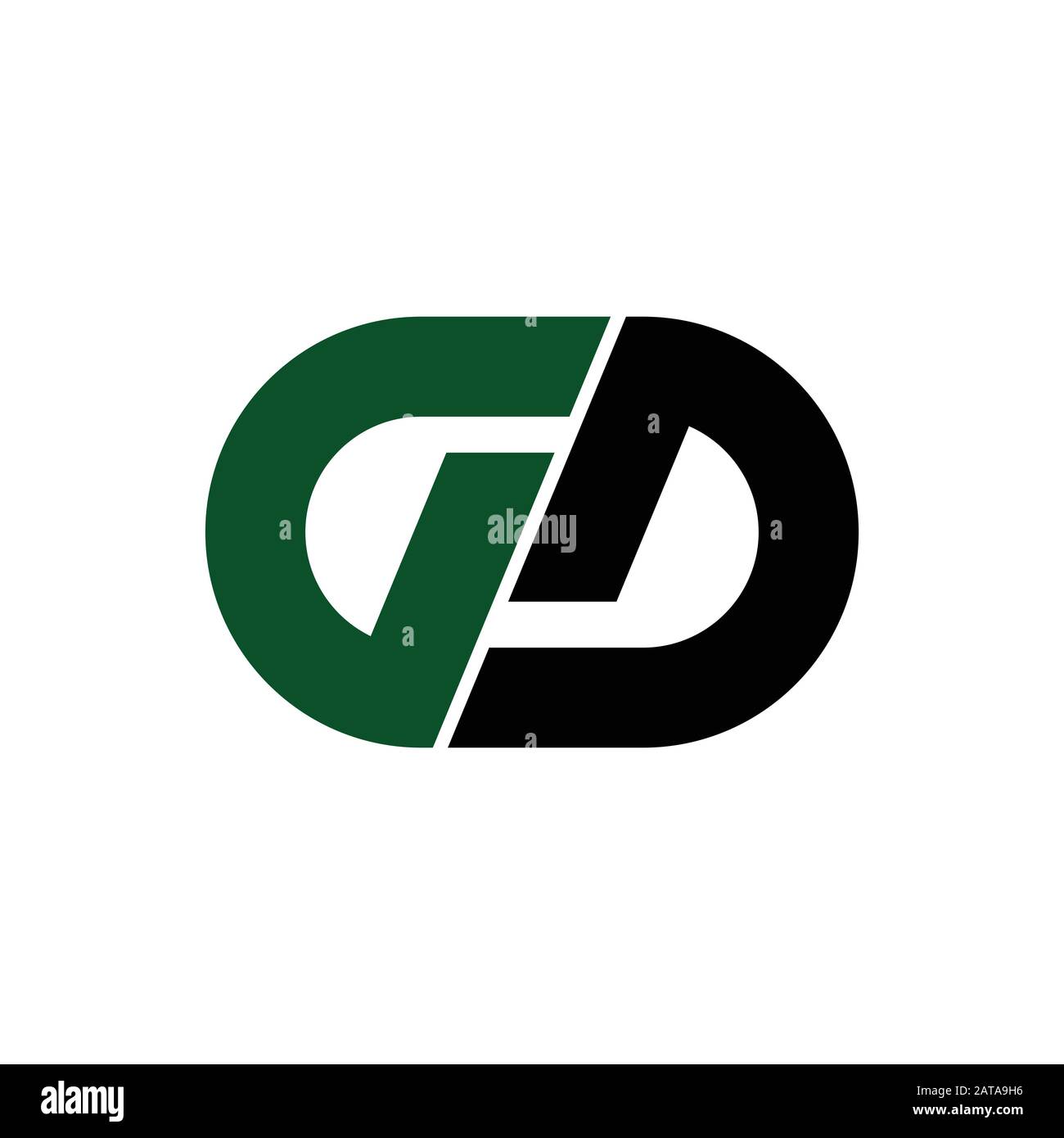 Vorlage für das Design des Anfangsbuchstabens gd oder dg-Logo-Vektors Stock Vektor