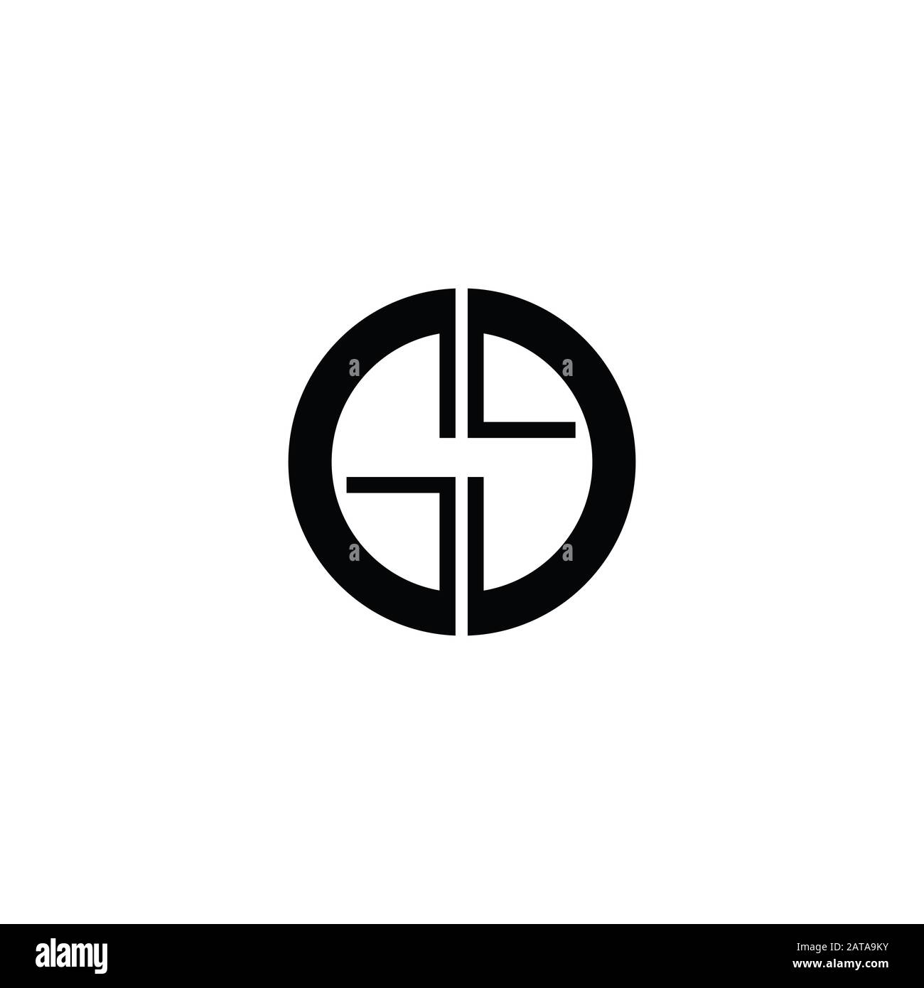 Vorlage für das Design des Anfangsbuchstabens gd oder dg-Logo-Vektors Stock Vektor