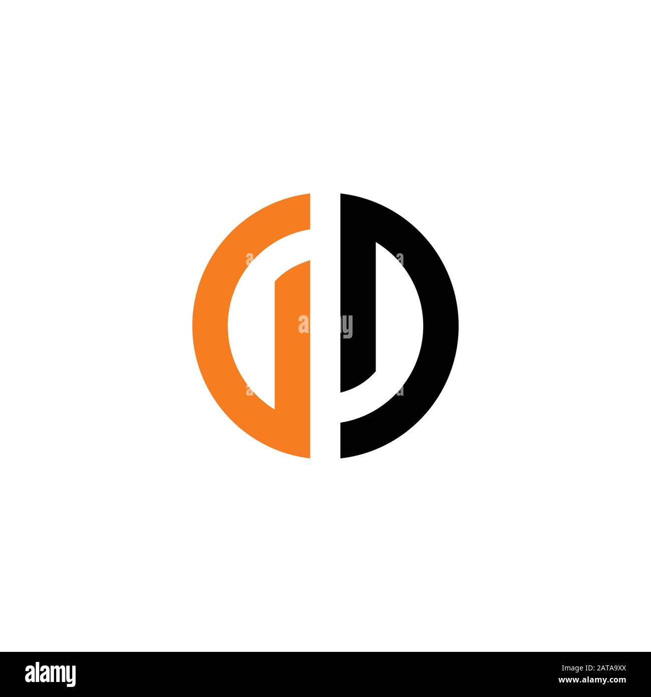 Vorlage für das Design des Anfangsbuchstabens gd oder dg-Logo-Vektors Stock Vektor