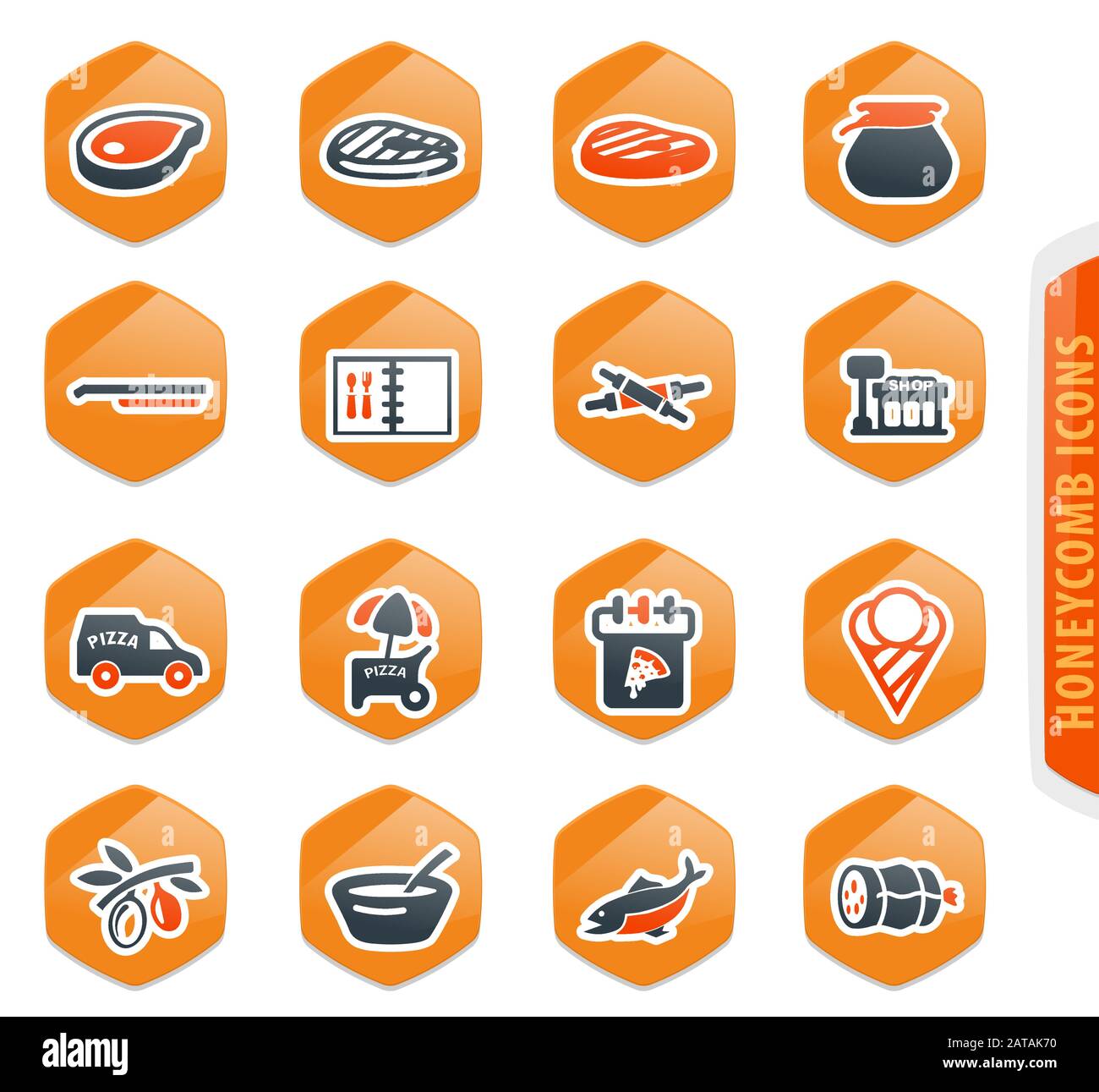 Restaurant Icons set Stock Vektor