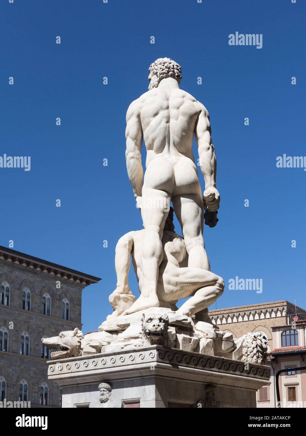 Italien, Florenz, Statue des Herkules und des Cacus Stockfoto