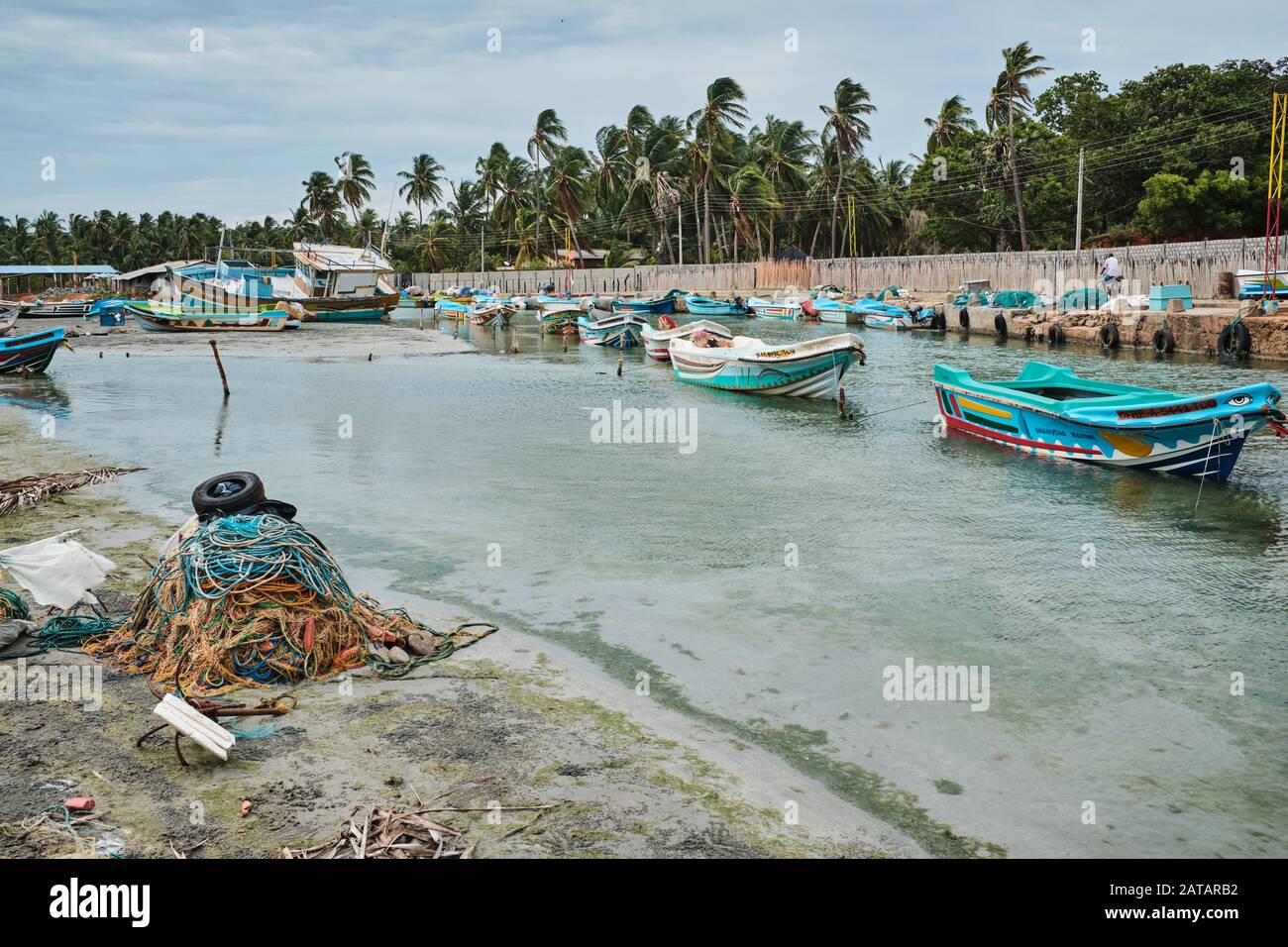 Fischerboote in Trincomalee, Sri lanka Stockfoto