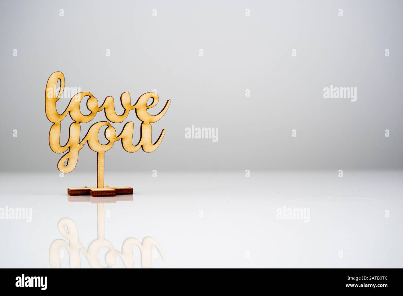 "Love You Sign Isolated on White Background", "Valentine's Day Theme Image", "Happy Valentine's Day Love You" Stockfoto