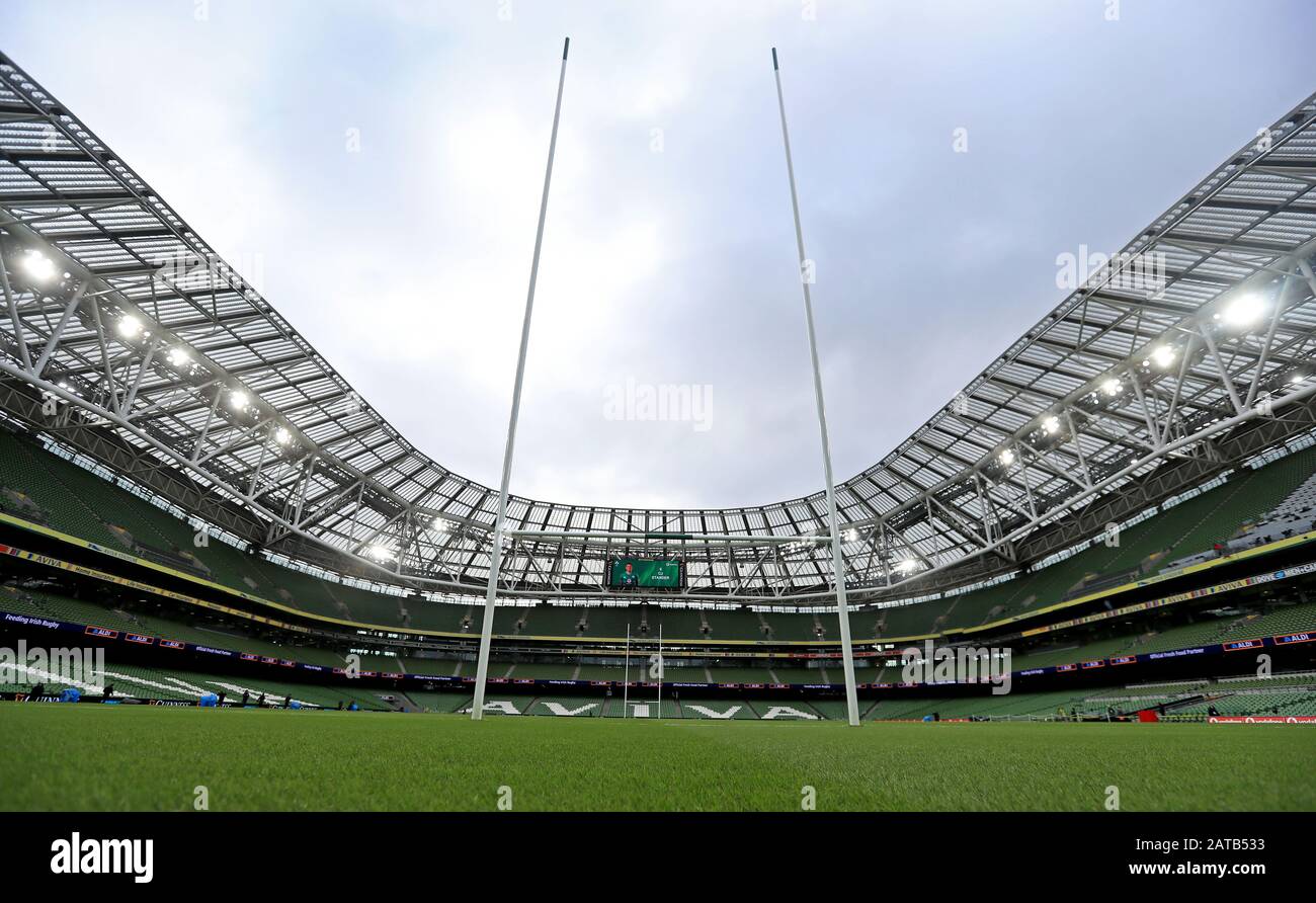 Ein allgemeiner Blick auf das Aviva Stadium, Dublin. Stockfoto