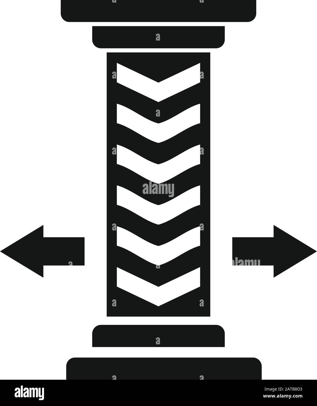 Symbol für die unterirdische Parksäule. Einfache Darstellung des Vektor-Symbols der Parksäulen im Untergrund für Web-Design isoliert auf weißem Hintergrund Stock Vektor