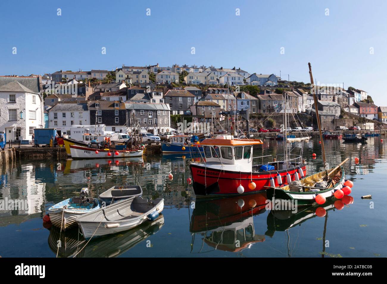 Der Hafen in Mevagissey, Cornwall, England, Großbritannien Stockfoto