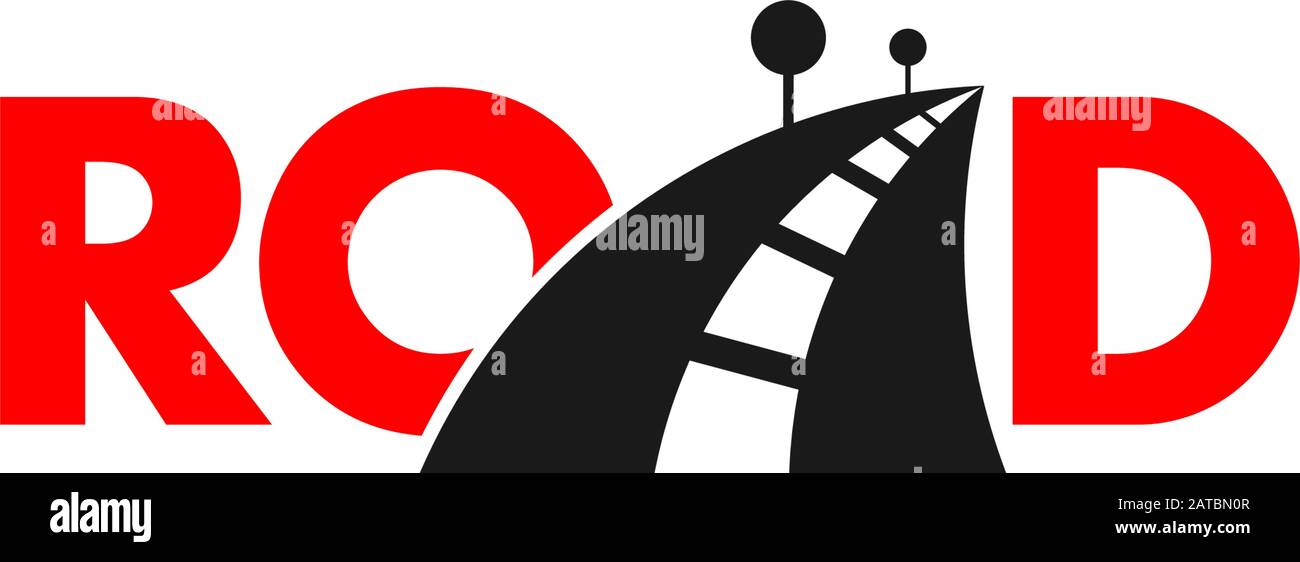 Text Straßenbaum Symbol geometrisches Design Logo Vektor Stock Vektor