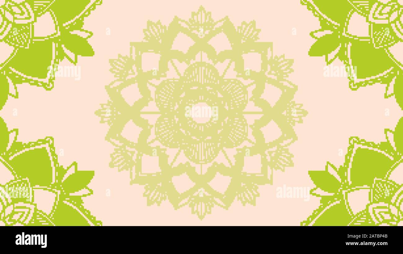 Hintergrund Vorlage mit Mandala designs Abbildung Stock Vektor