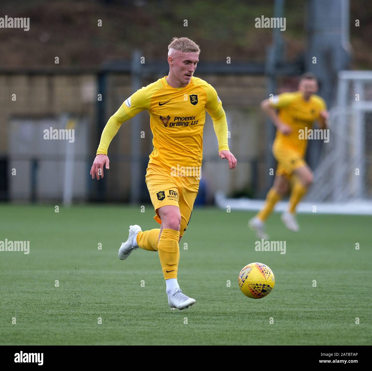 Livingston, Großbritannien. Februar 2020. Livingston, Großbritannien. Februar 2020. Craig Sibibald von Livingston beim Spiel der Scottish Premiership zwischen Livingston FC und Motherwell FC in Der Tony Macaroni Arena in Livingston am 1. Februar 2020. Gutschrift: SPP Sport Presse Foto. /Alamy Live News Stockfoto