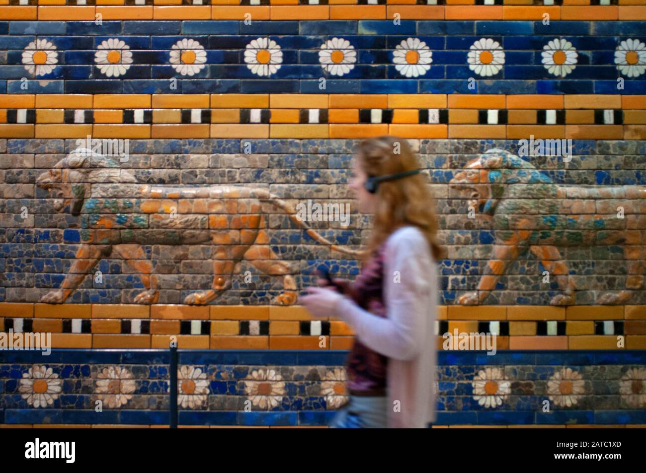 Rekonstruktion des Prozessionsweg Babylons im Pergamon-Museum, Museumsinsel (Museumsinsel), Berlin-Mitte, Berlin, Deutschland Stockfoto