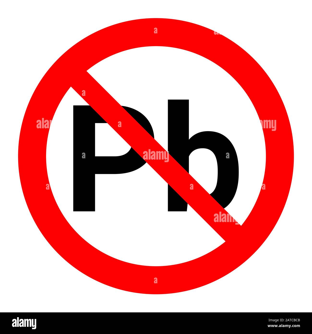 Keine Pb-Symbolabbildung Stockfoto