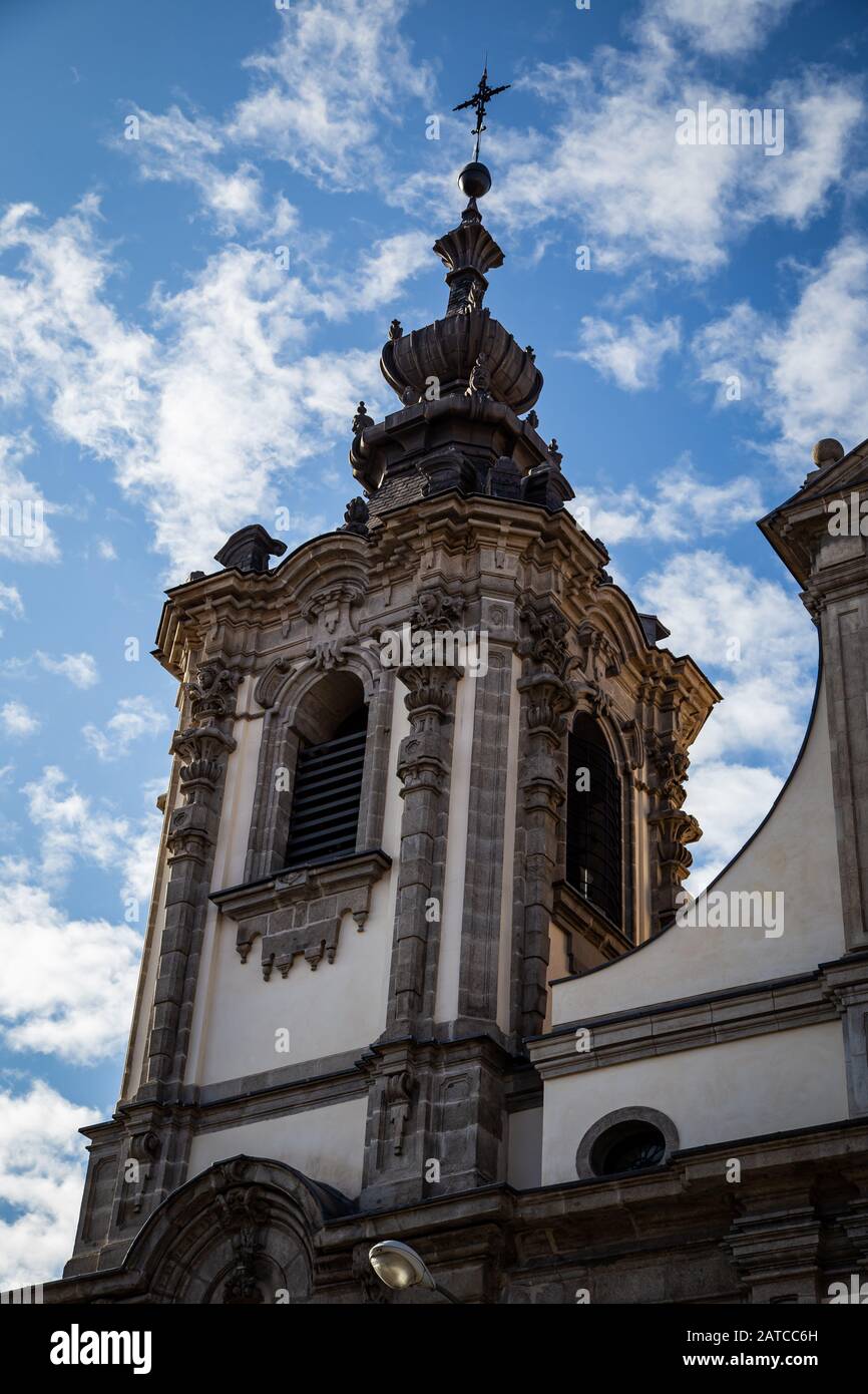 Architektonisches Merkmal einer Kirche, Madrid, Spanien Stockfoto