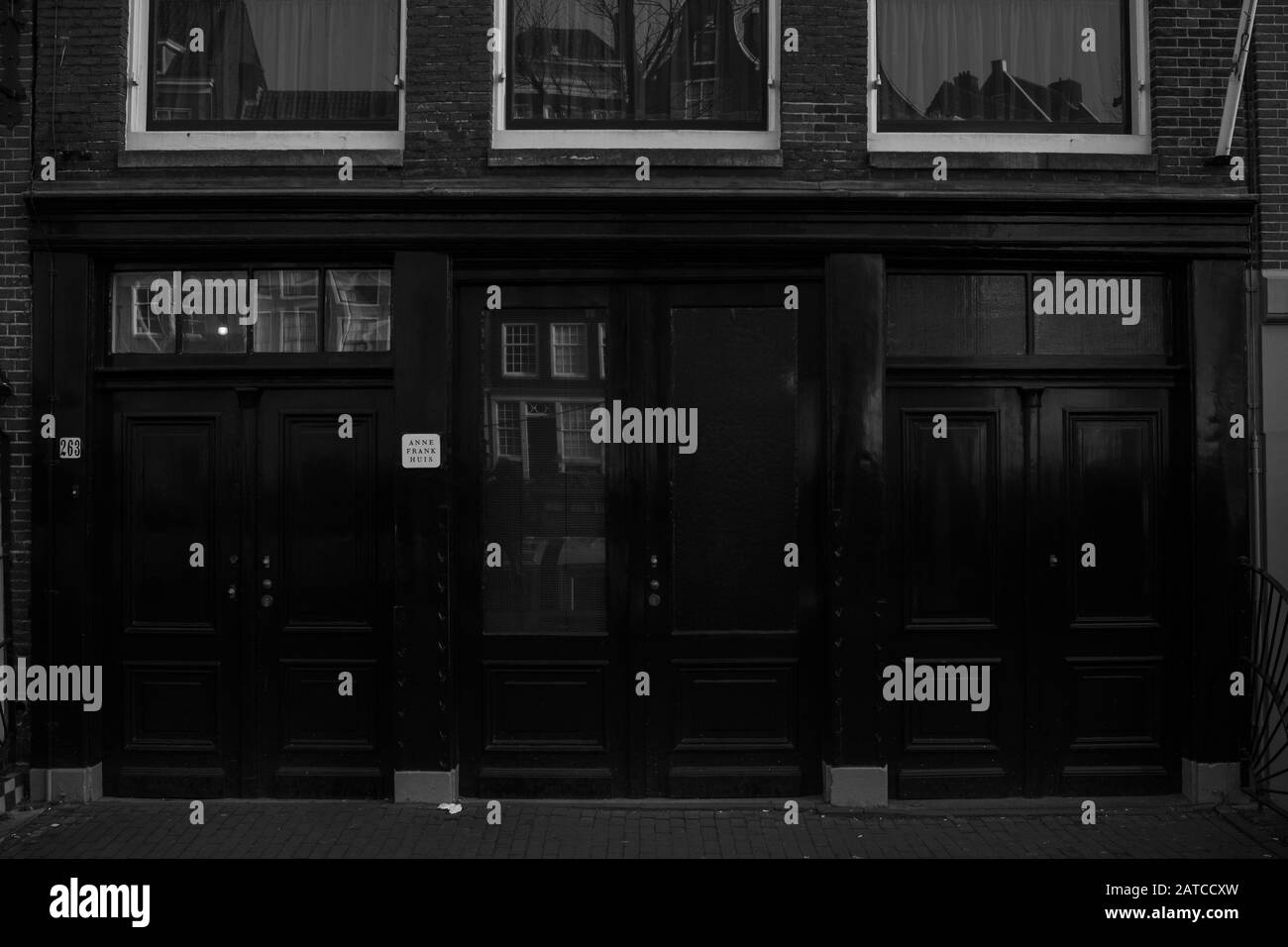Amsterdam 26/1/2020 - Eingangstüren zum Anne-Frank-Haus Stockfoto